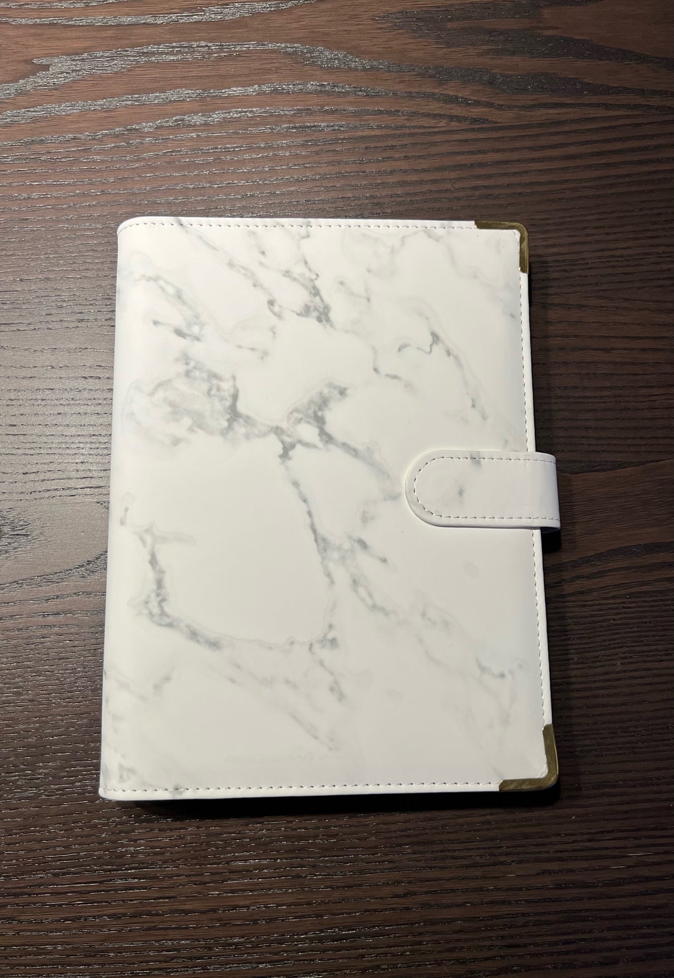 Binder A5 Marmor weiss