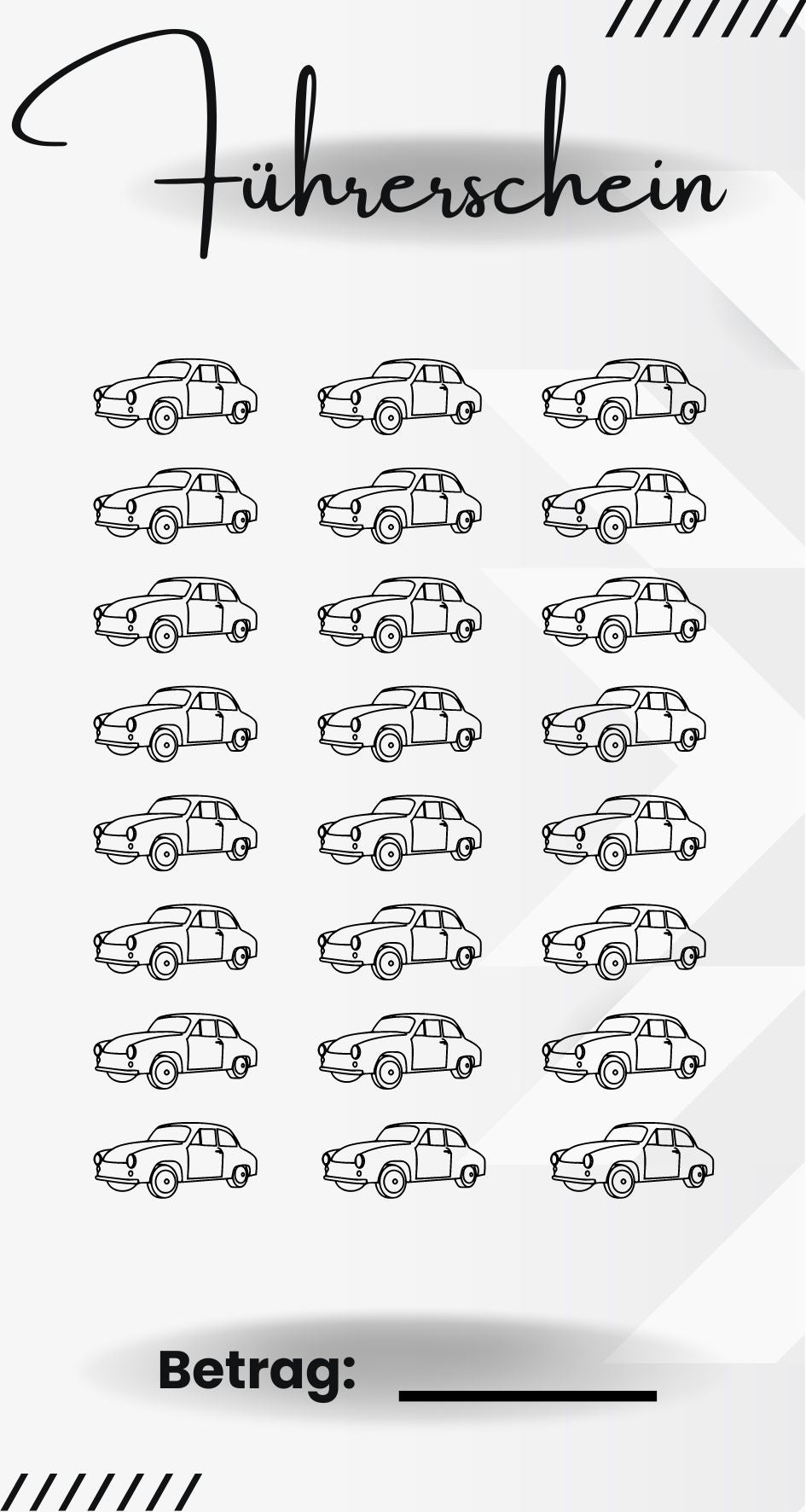Sparchallenge Führerschein
