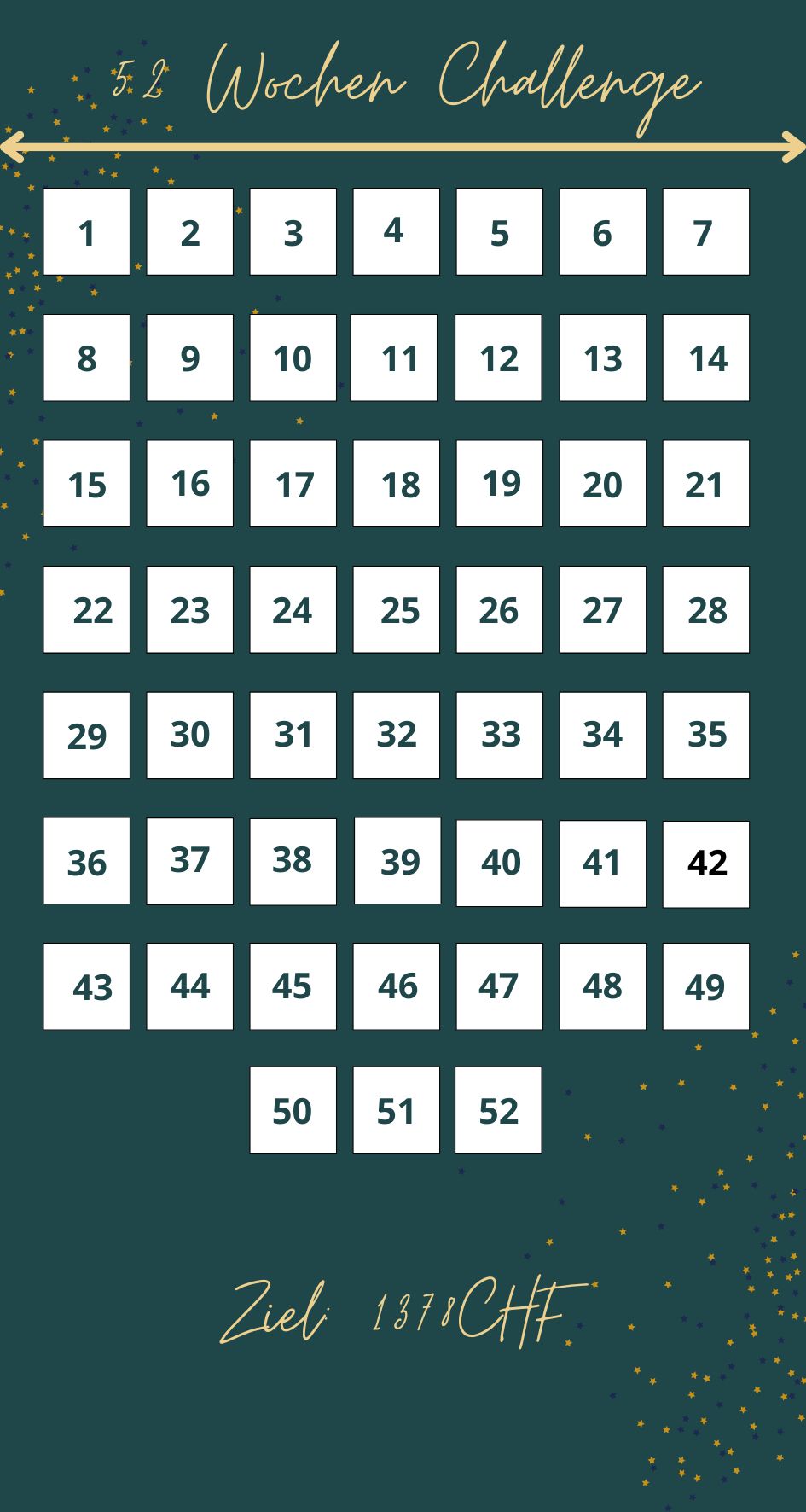 Sparchallenge 52 Wochen